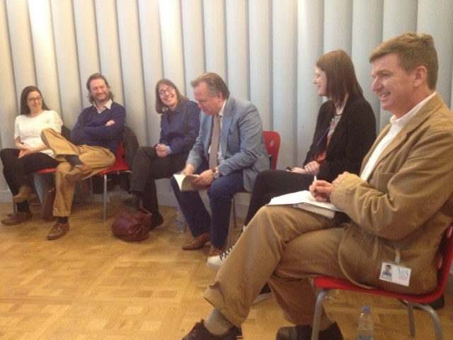 l to r:  Irenie Ekkeshis,  Gordon Hush,  Noortje Marres,  Barry Quirk, Leanne Wierzba, Guy Julier. Photo:  Jocelyn Bailey