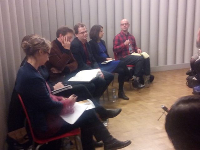 l to r: Jessica Pyketty, Phoebe Moore (hidden), Dan Lockton, Peter John, Alison Powell, Simon Blyth.