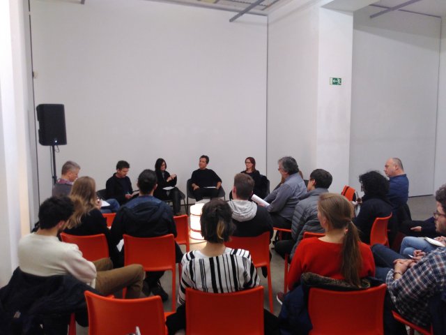 l. to r.: Guy Julier, Alison Clarke, Matthias Tarasiewicz, Martina Grünewald, Özlem Savas (hidden)